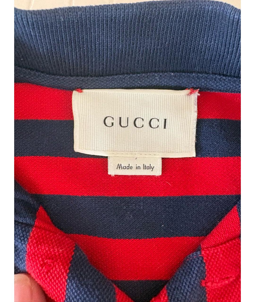 GUCCI KIDS Красная хлопковая детская футболка, фото 6
