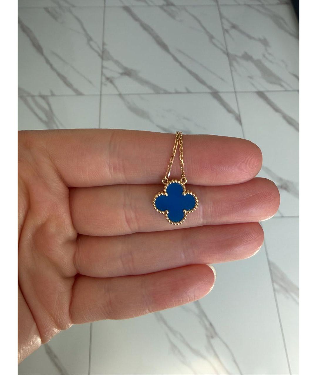 VAN CLEEF & ARPELS Синяя подвеска из желтого золота, фото 3