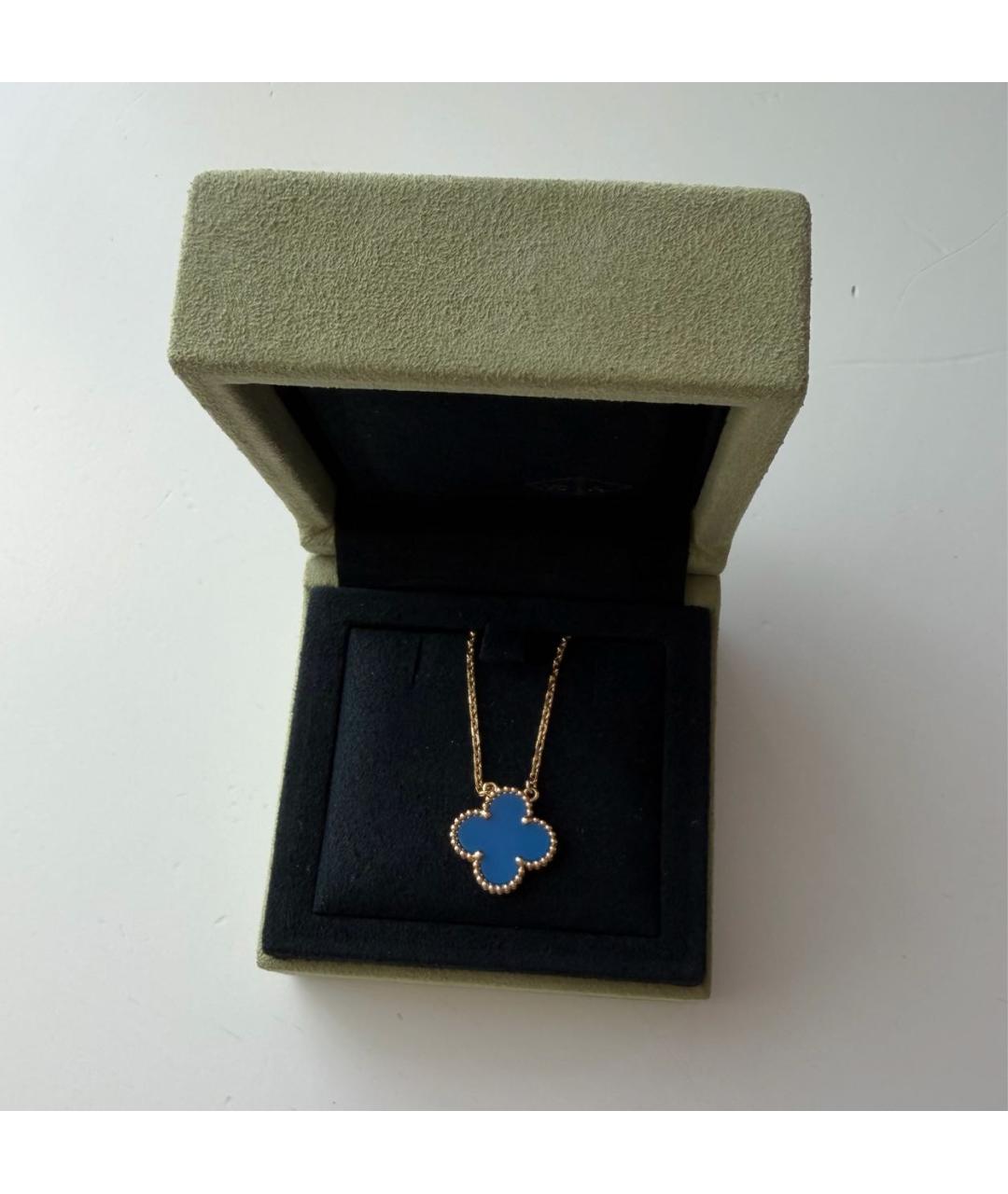 VAN CLEEF & ARPELS Синяя подвеска из желтого золота, фото 6