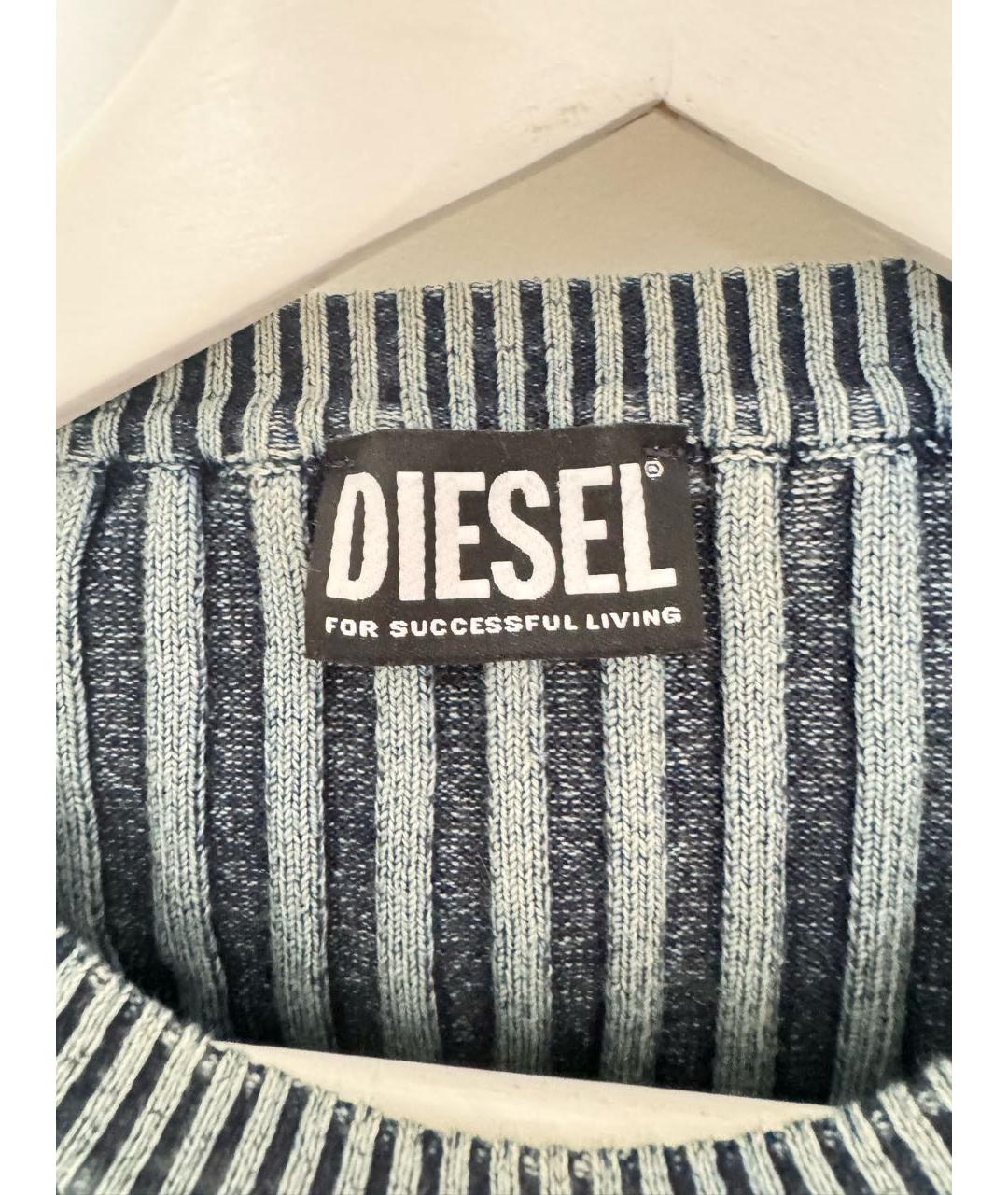 DIESEL Темно-синий хлопковый джемпер / свитер, фото 3