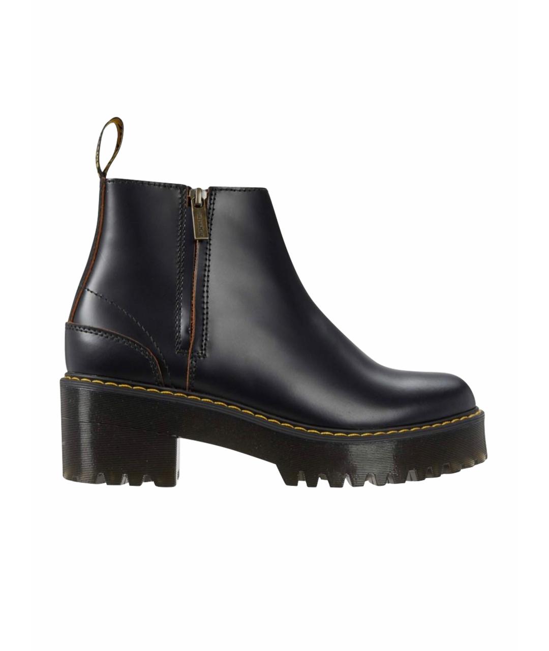 DR. MARTENS Черные кожаные высокие ботинки, фото 1