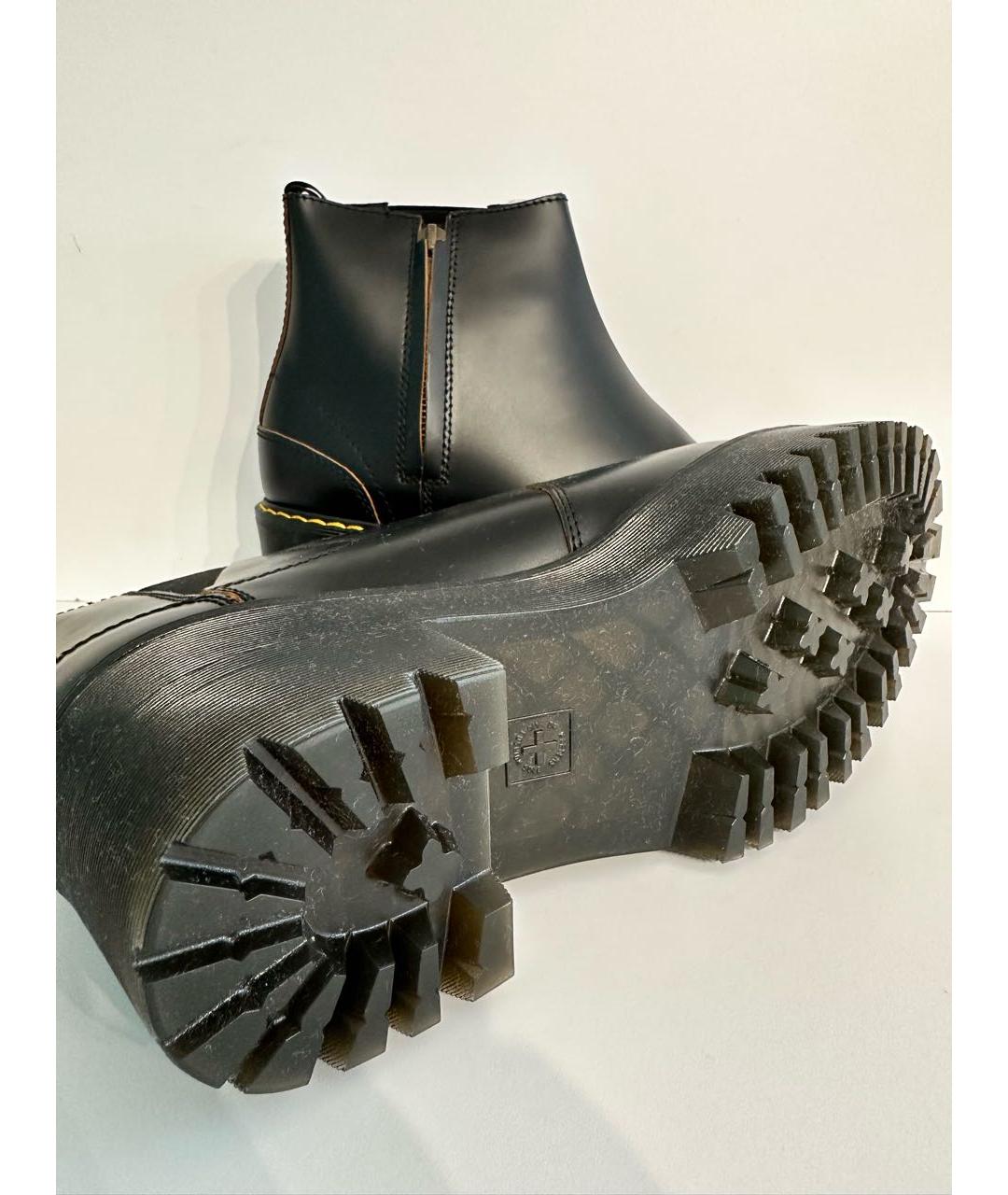 DR. MARTENS Черные кожаные высокие ботинки, фото 6