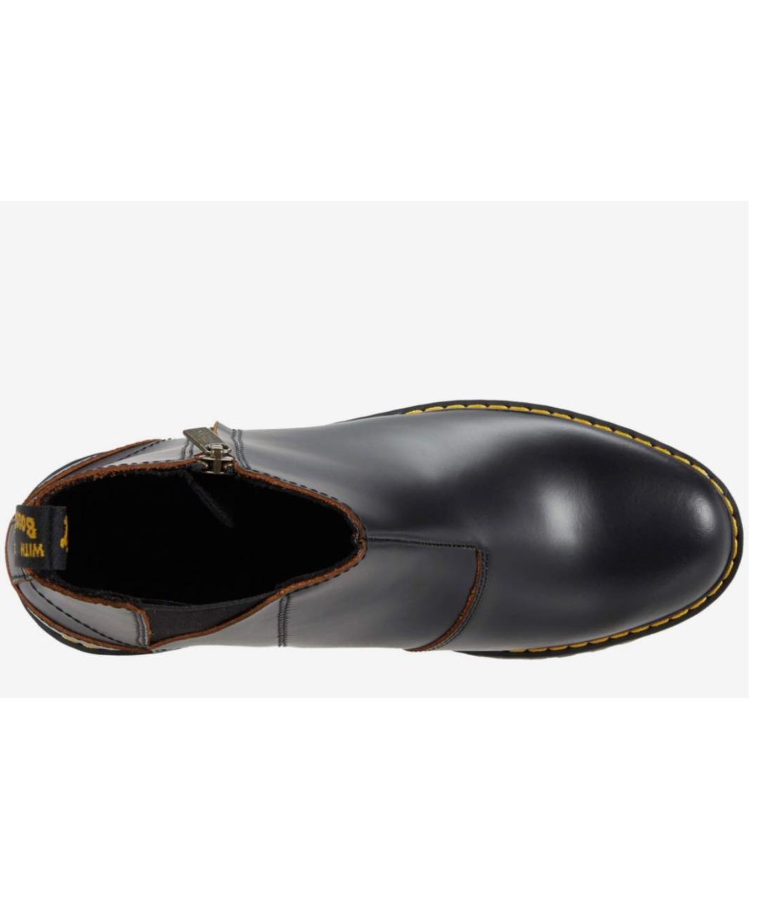 DR. MARTENS Черные кожаные высокие ботинки, фото 2