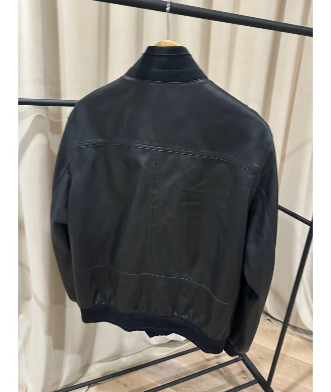 ZEGNA Черная кожаная куртка, фото 2