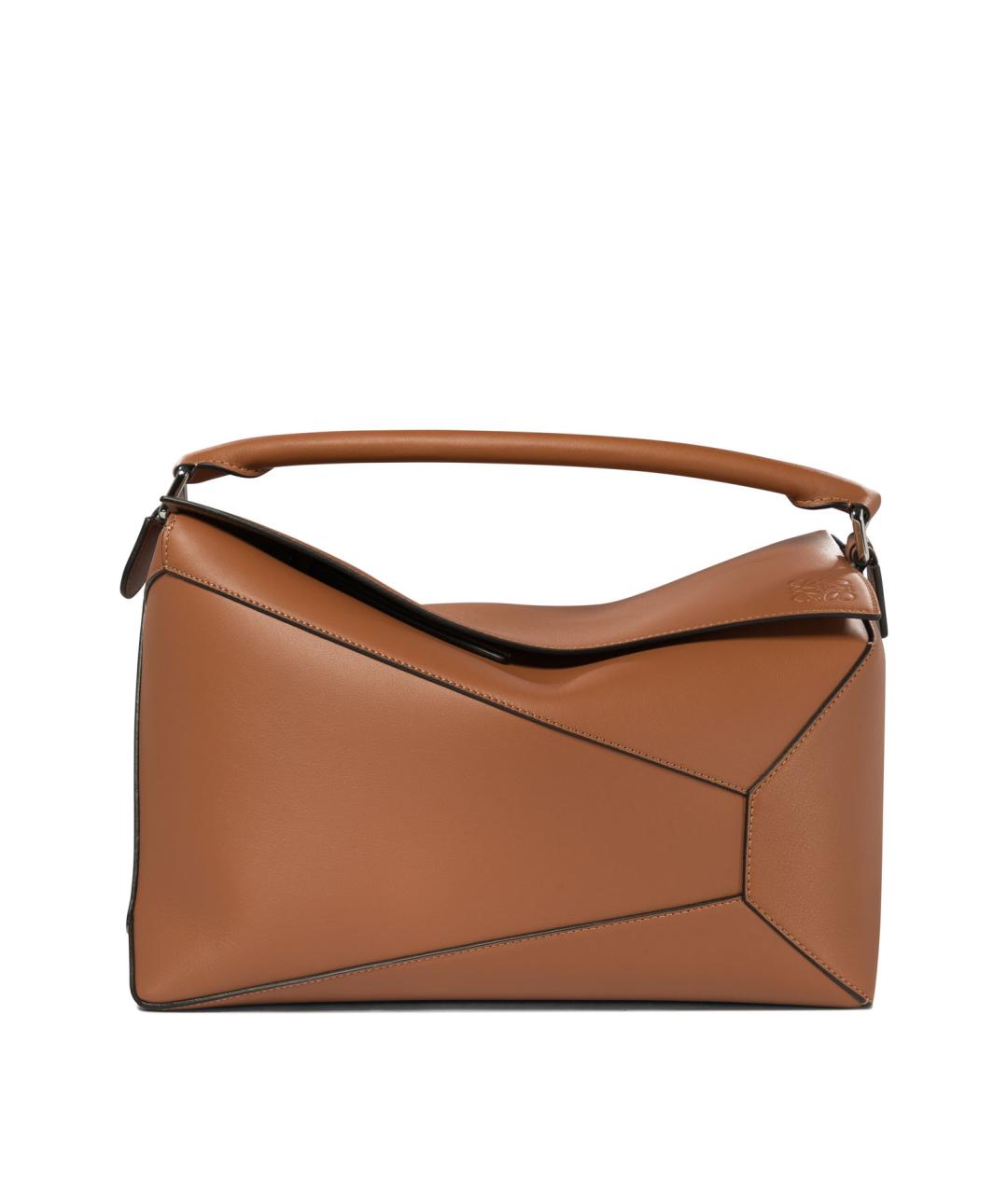 LOEWE Коричневая кожаная сумка через плечо, фото 1