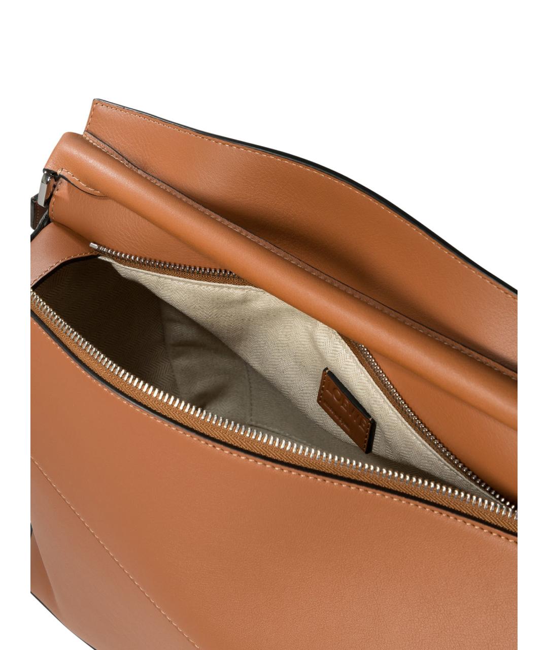 LOEWE Коричневая кожаная сумка через плечо, фото 5