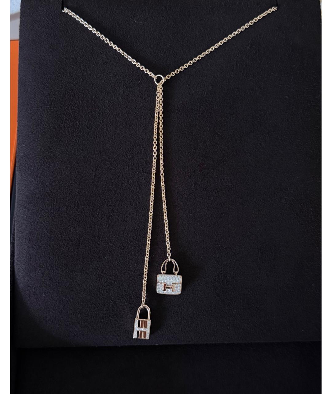 HERMES Золотое колье из розового золота, фото 7
