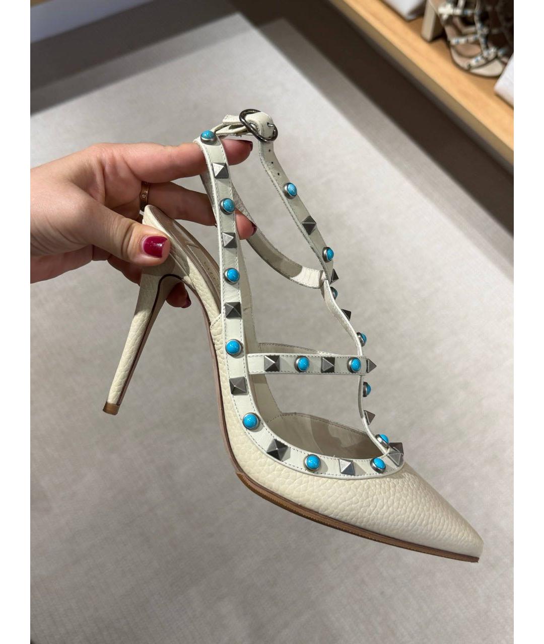 VALENTINO Белые кожаные туфли, фото 3