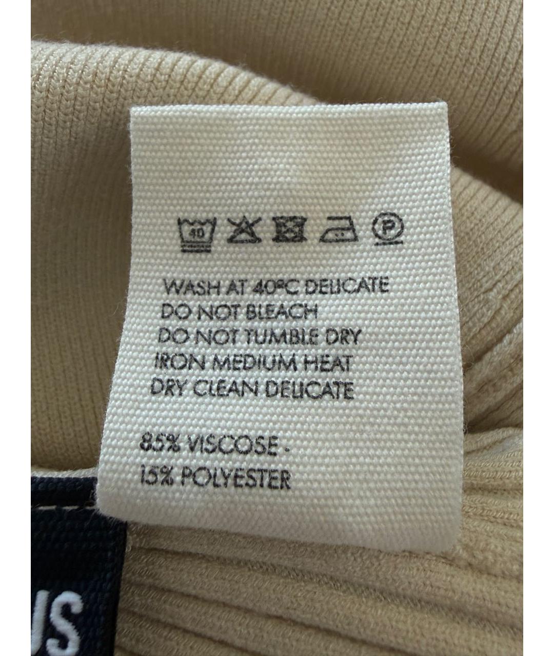 JACQUEMUS Бежевое вискозное боди, фото 5