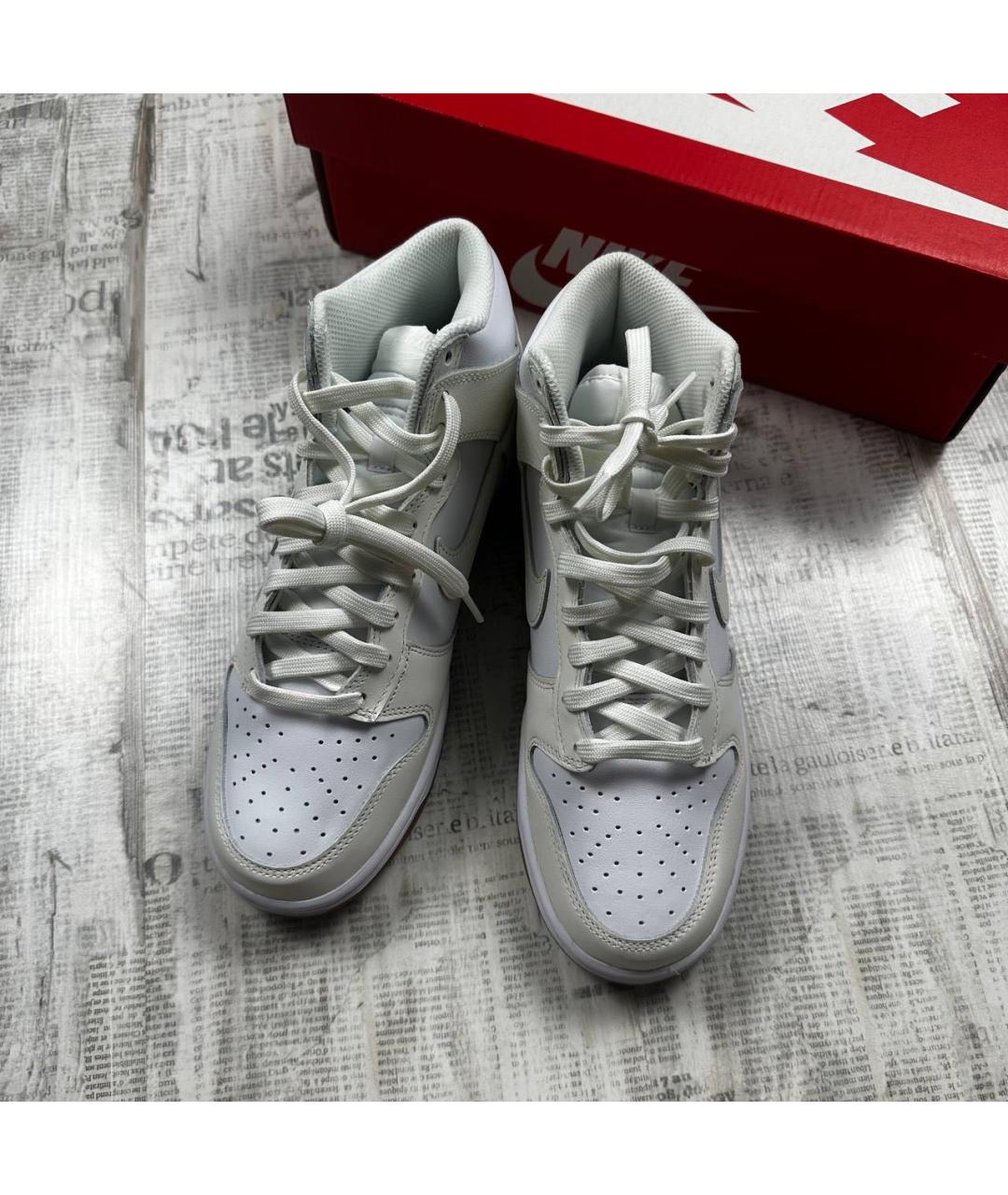 NIKE Белые кожаные кроссовки, фото 3
