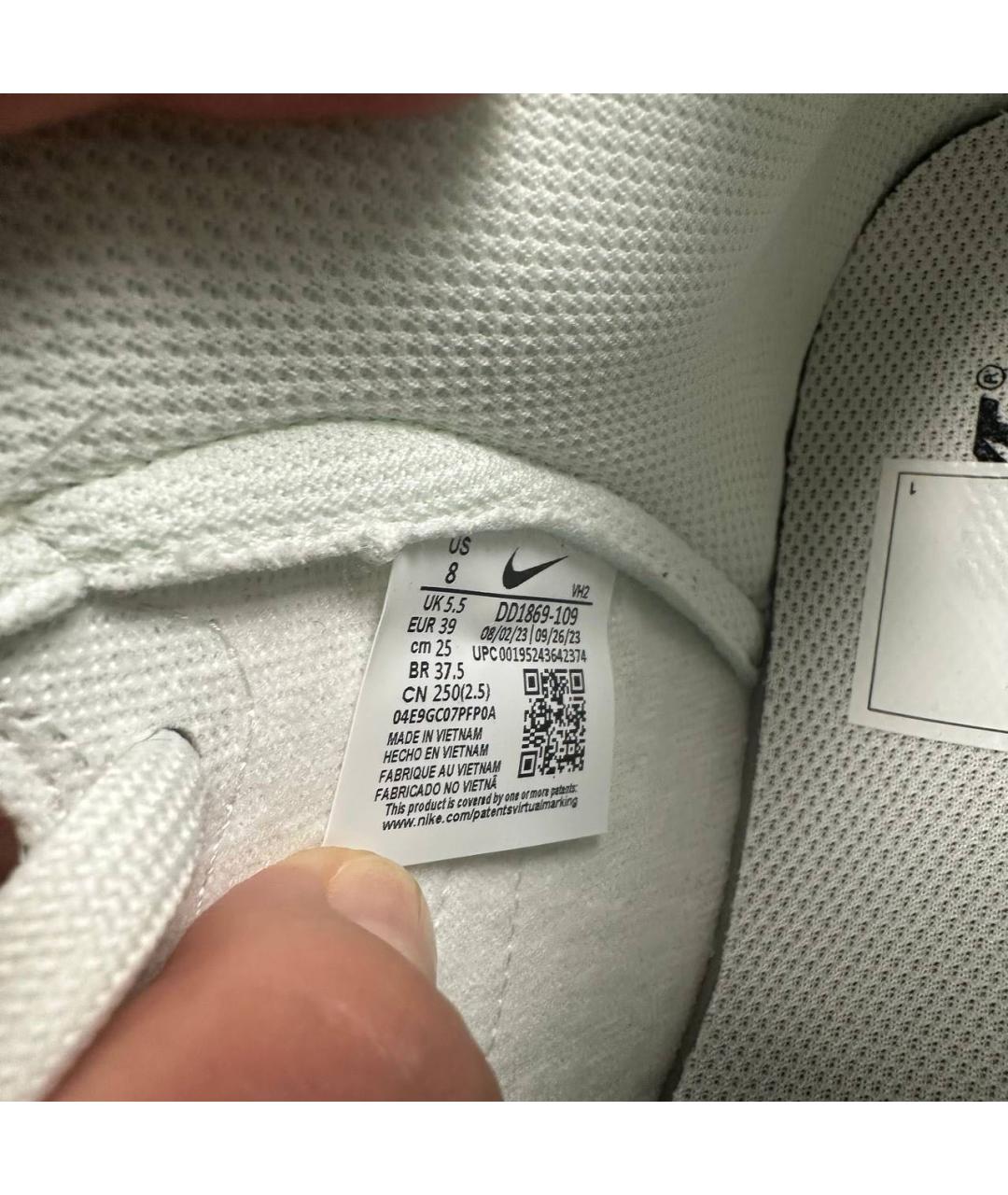NIKE Белые кожаные кроссовки, фото 6