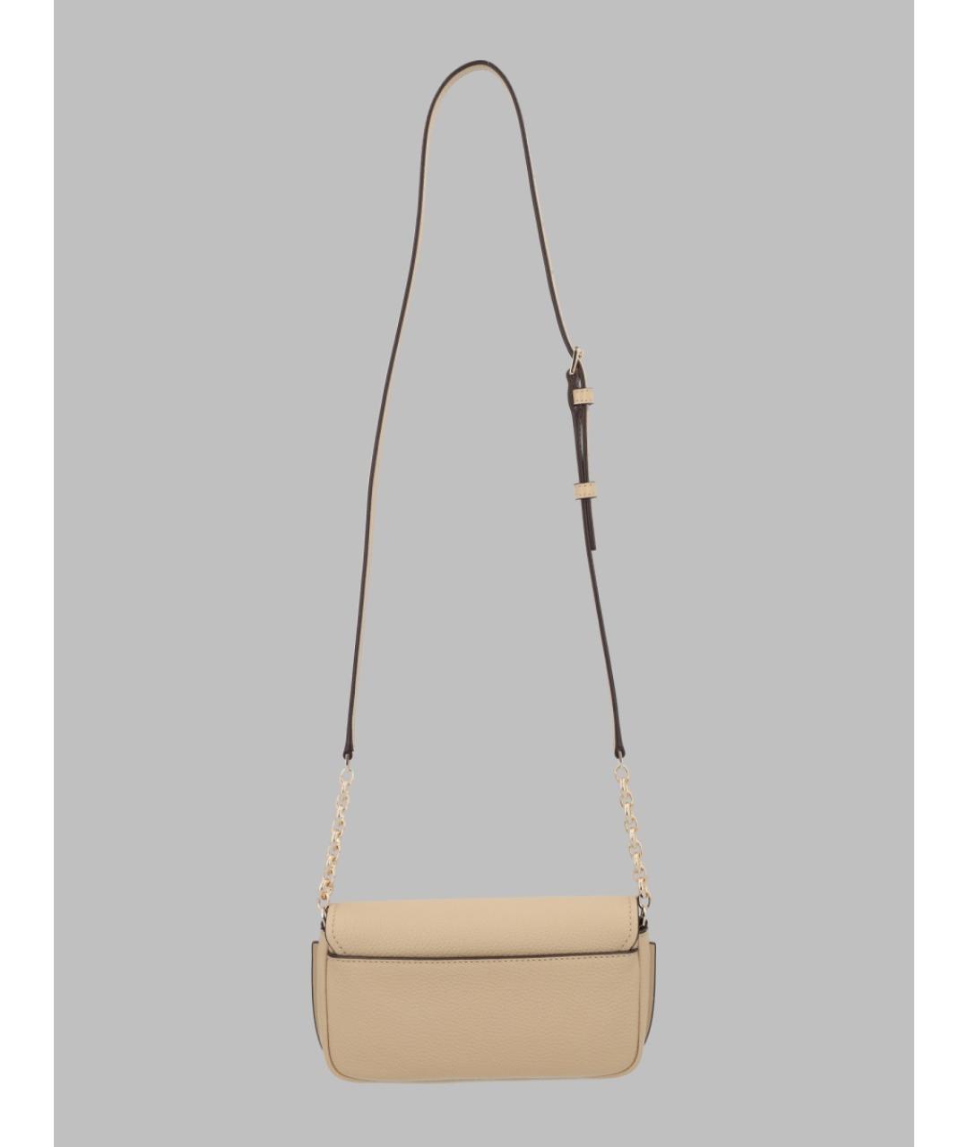 MICHAEL KORS Бежевая кожаная сумка через плечо, фото 2