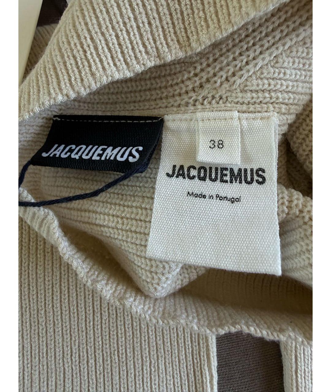 JACQUEMUS Бежевые вискозные шорты, фото 3