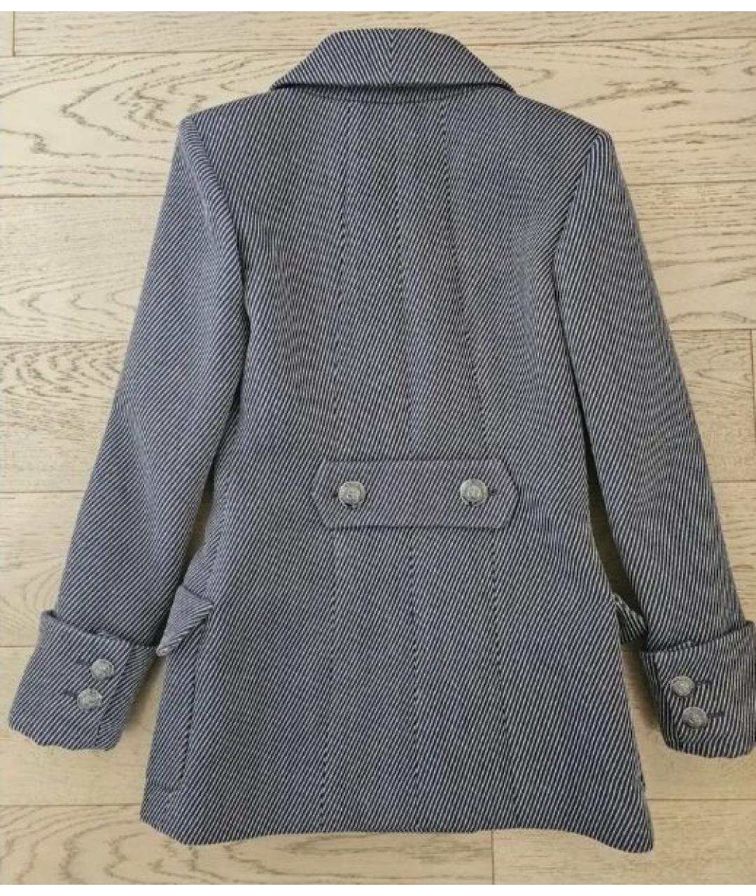 CHANEL Темно-синий шерстяной жакет/пиджак, фото 9
