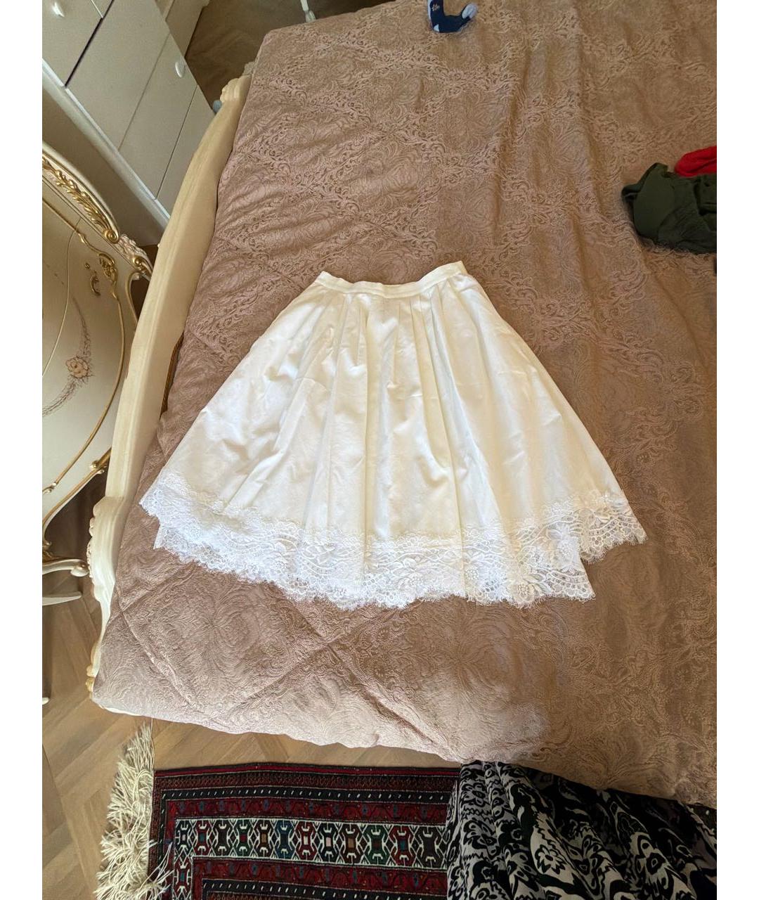 BLUMARINE Белая юбка мини, фото 5