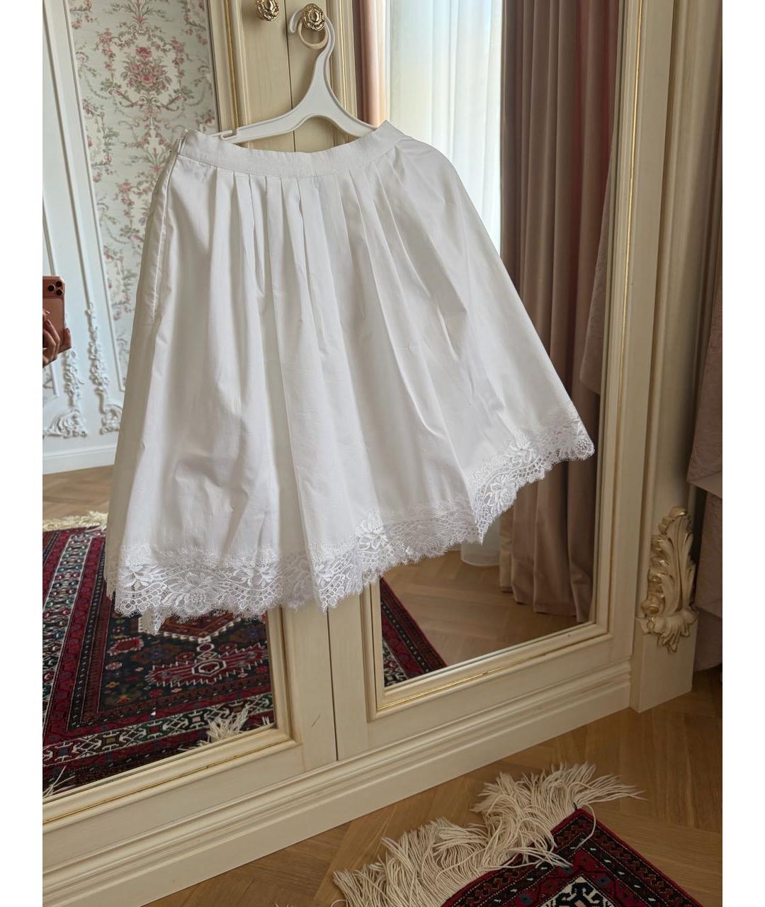 BLUMARINE Белая юбка мини, фото 2