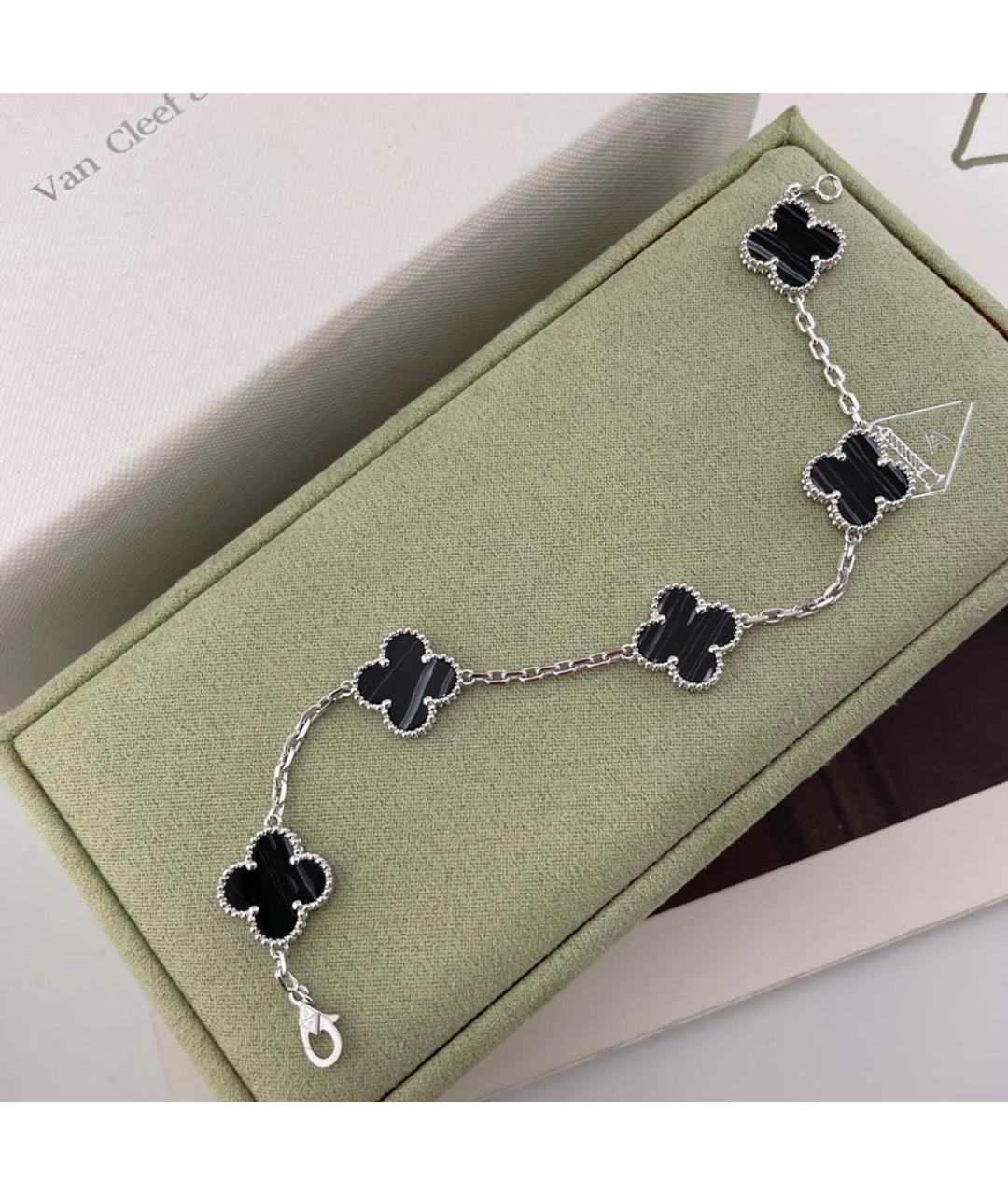 VAN CLEEF & ARPELS Темно-синий браслет из белого золота, фото 4