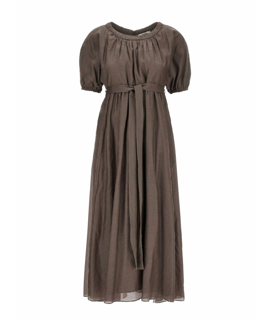 'S MAX MARA Серое хлопковое повседневное платье, фото 1