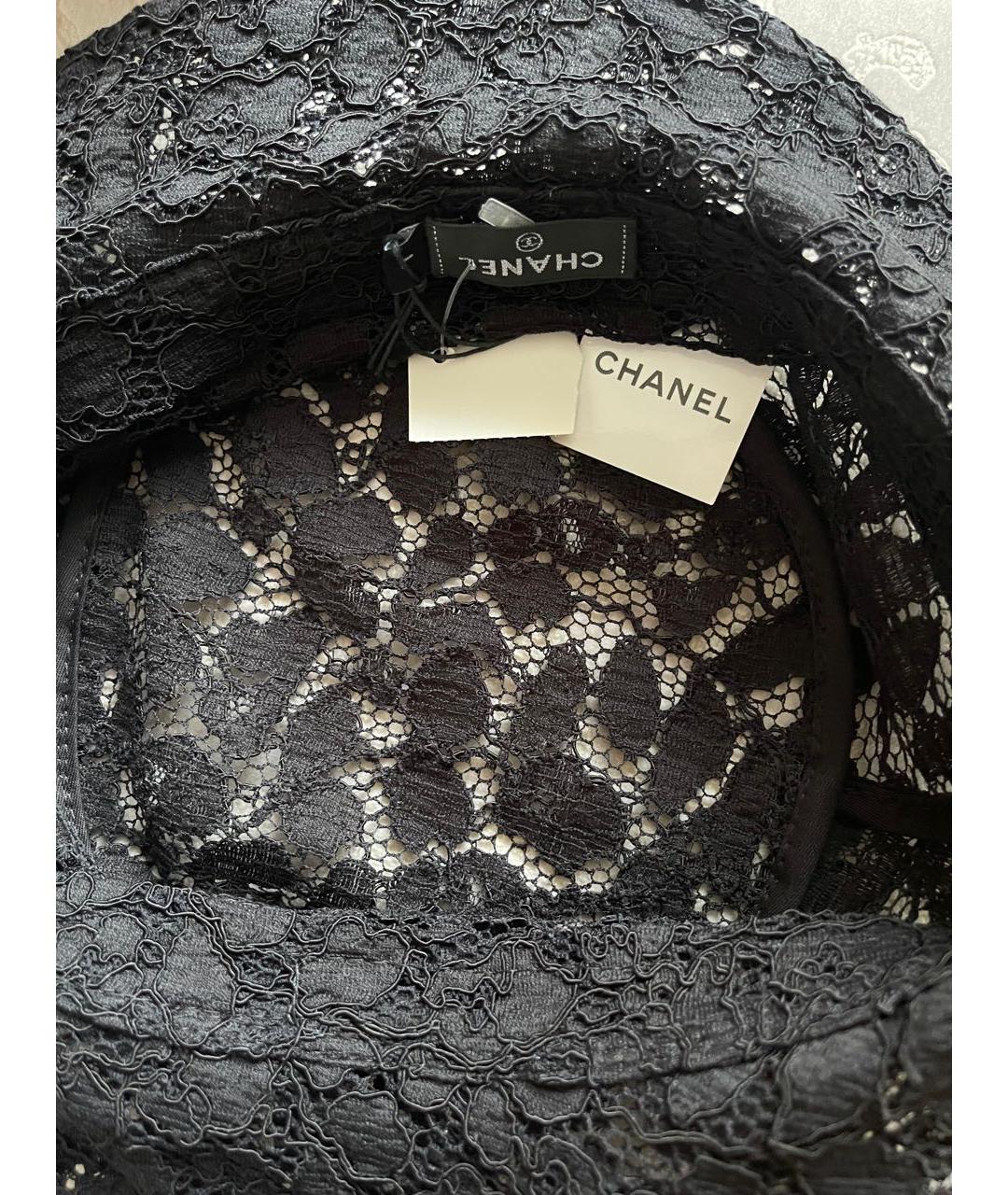 CHANEL Черная хлопковая шляпа, фото 4