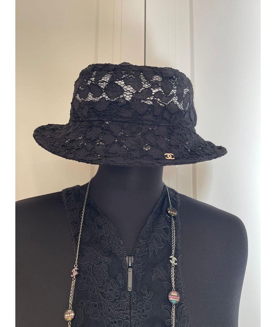 CHANEL Черная хлопковая шляпа, фото 7