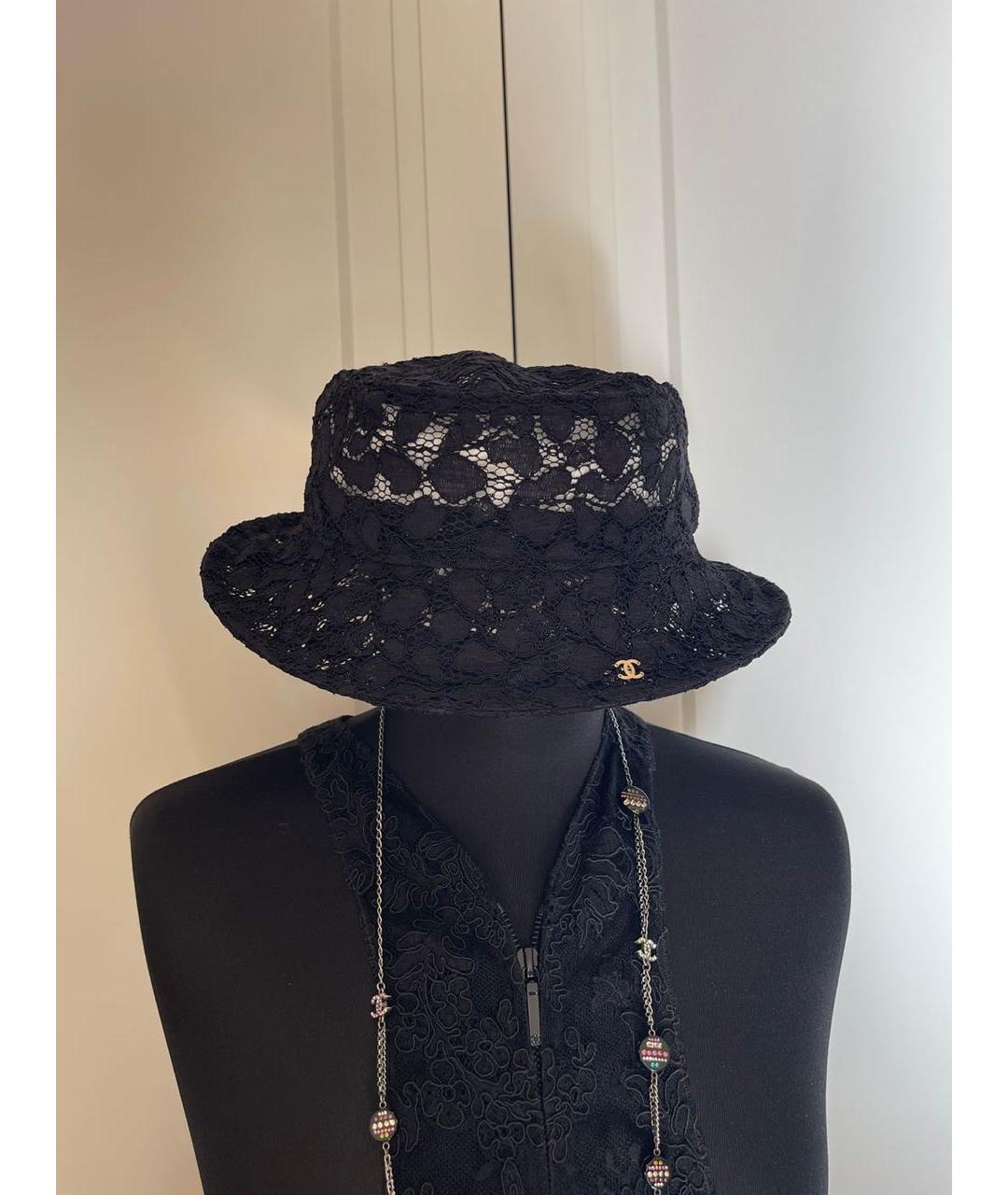 CHANEL Черная хлопковая шляпа, фото 2