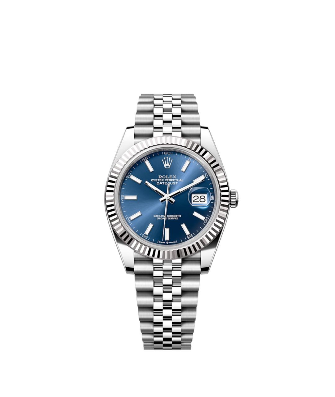 ROLEX Синие стальные часы, фото 3