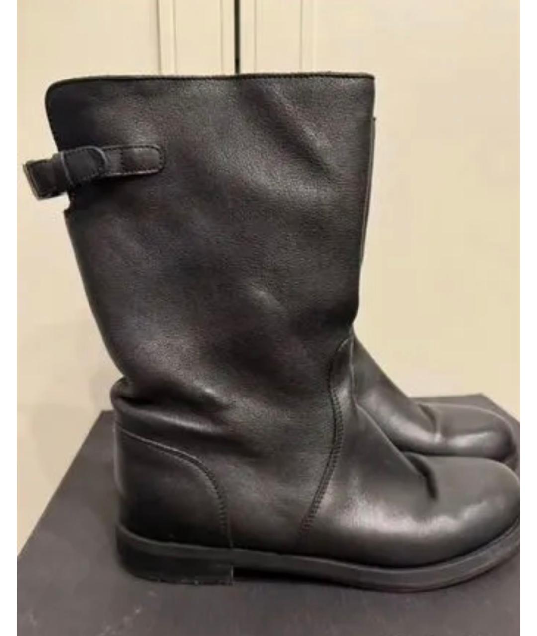 DOLCE&GABBANA Черные кожаные полусапоги, фото 7