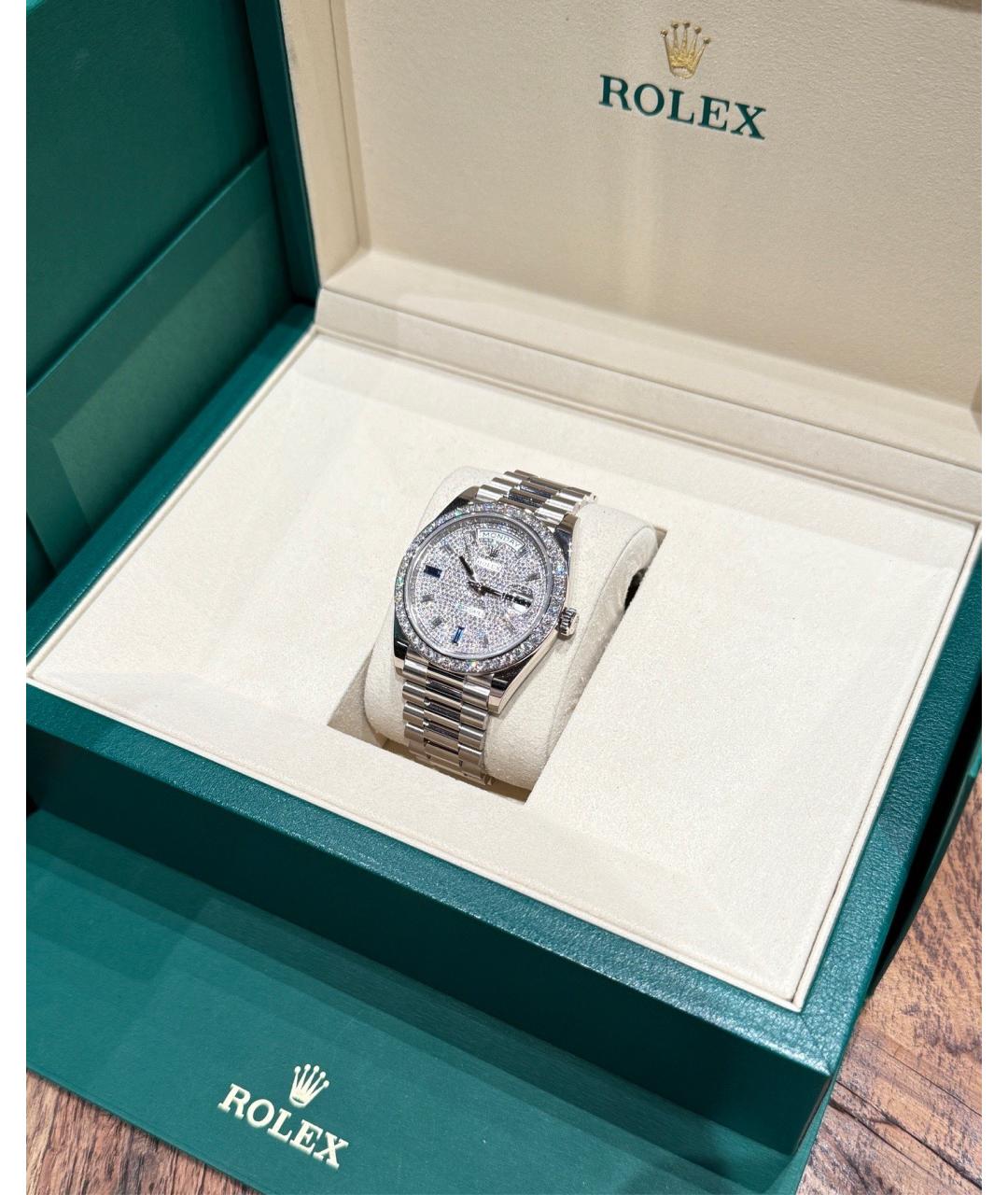 ROLEX Серебряные часы из белого золота, фото 2