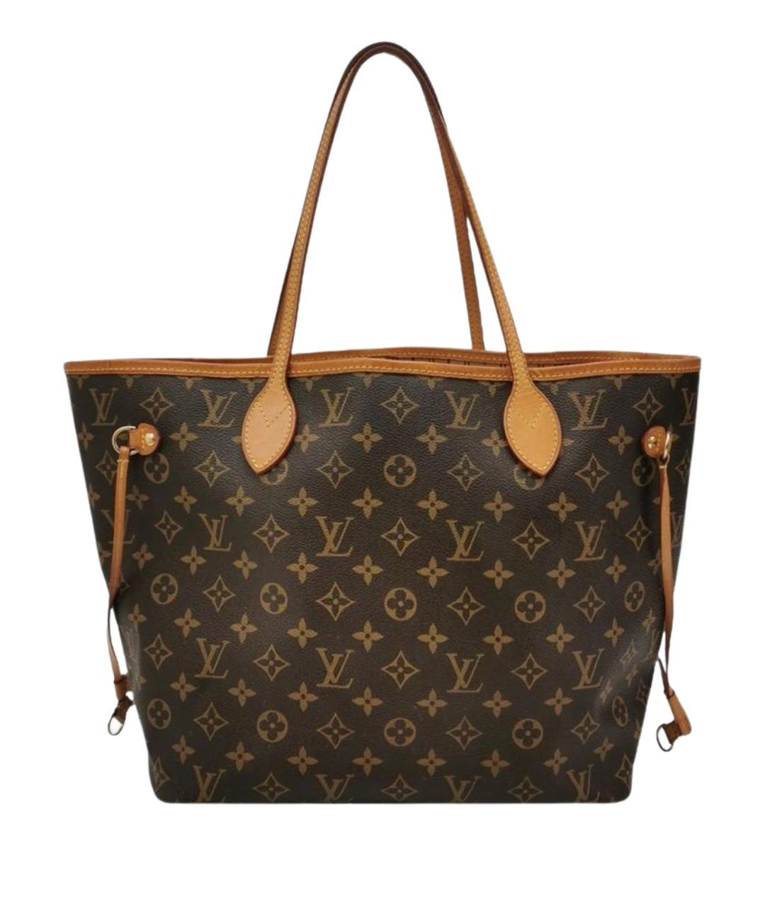 LOUIS VUITTON Коричневая кожаная сумка тоут, фото 1