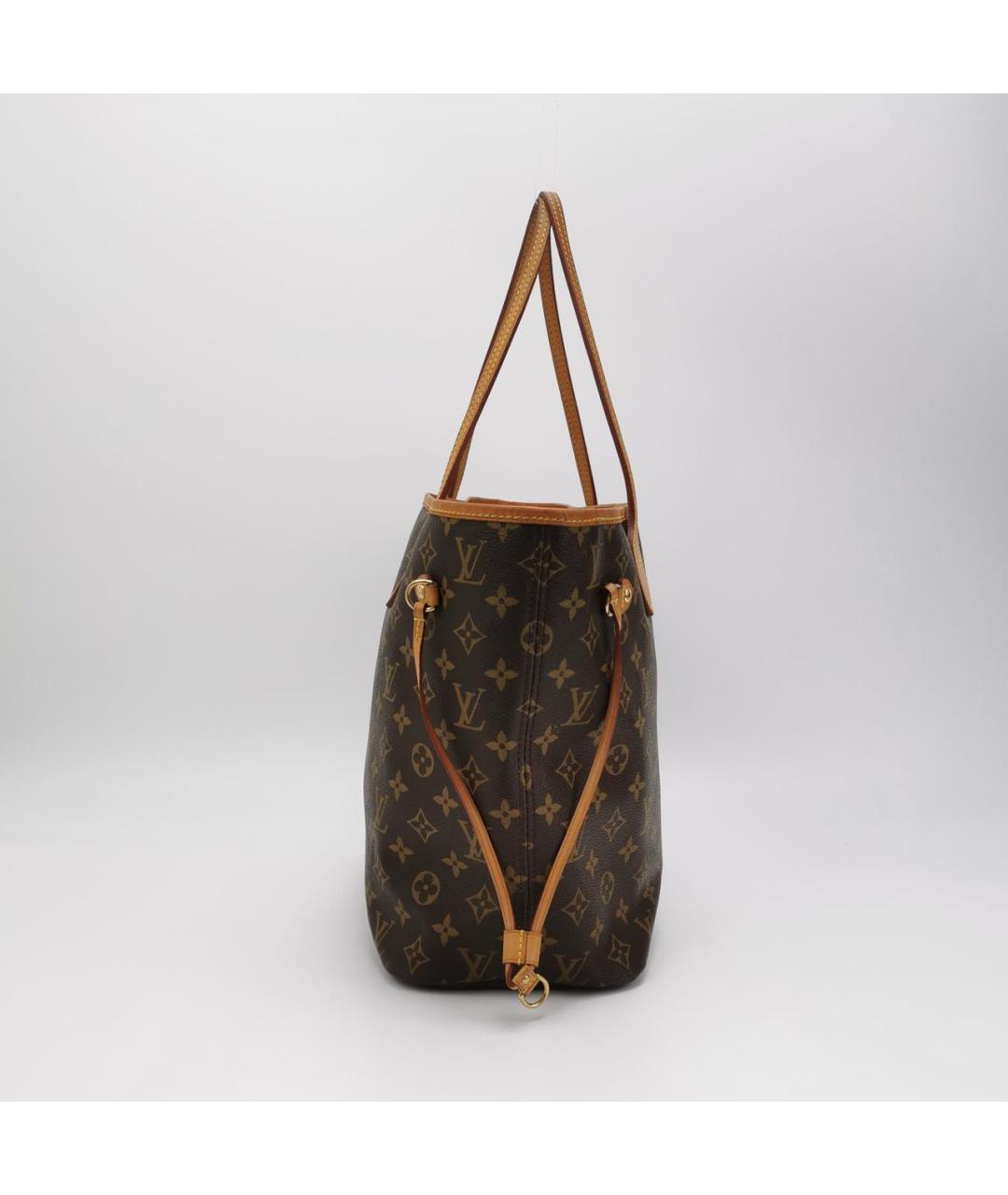 LOUIS VUITTON Коричневая кожаная сумка тоут, фото 2