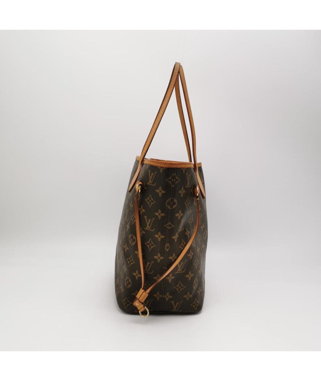 LOUIS VUITTON Коричневая кожаная сумка тоут, фото 3