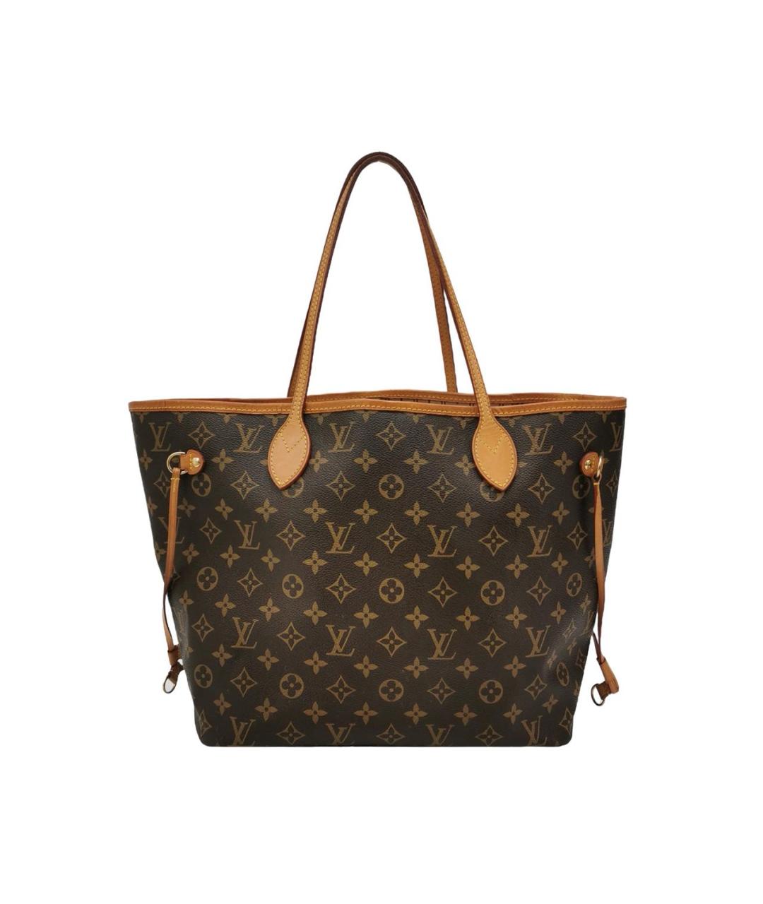 LOUIS VUITTON Коричневая кожаная сумка тоут, фото 9