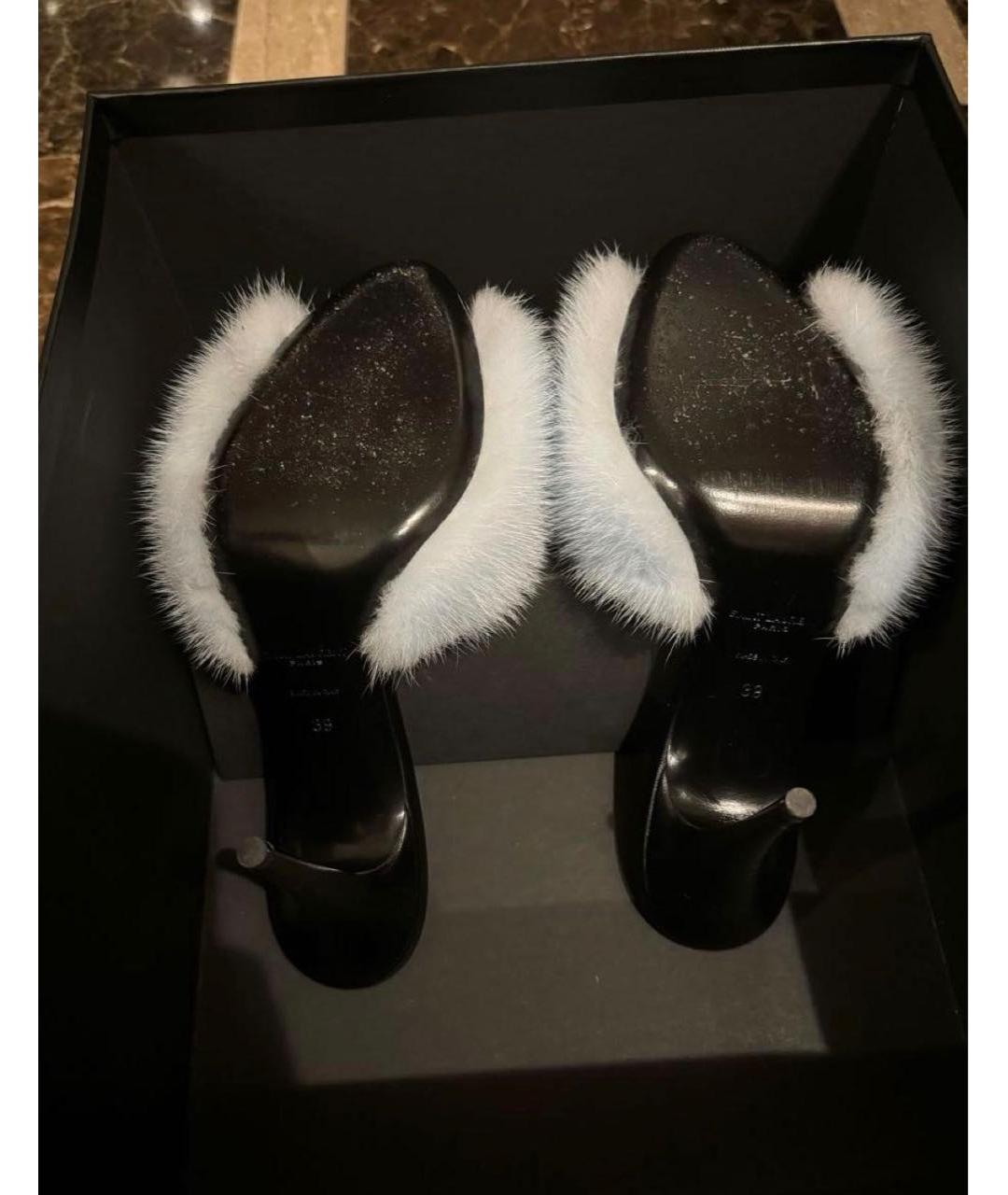 SAINT LAURENT Голубые мюли, фото 8