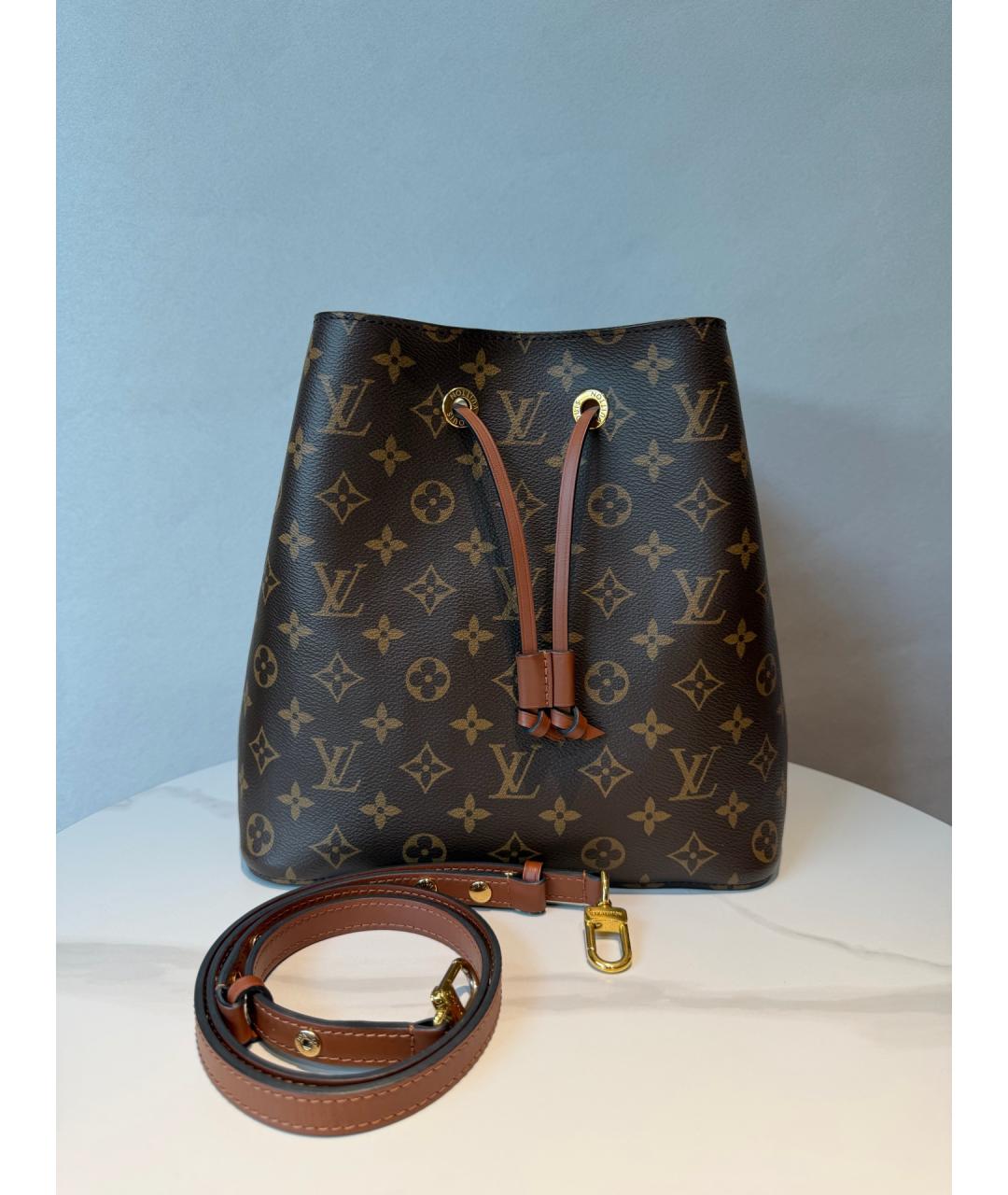 LOUIS VUITTON Коричневая сумка через плечо, фото 7
