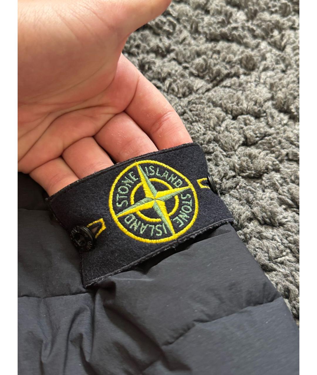 STONE ISLAND Черная полиэстеровая куртка, фото 3