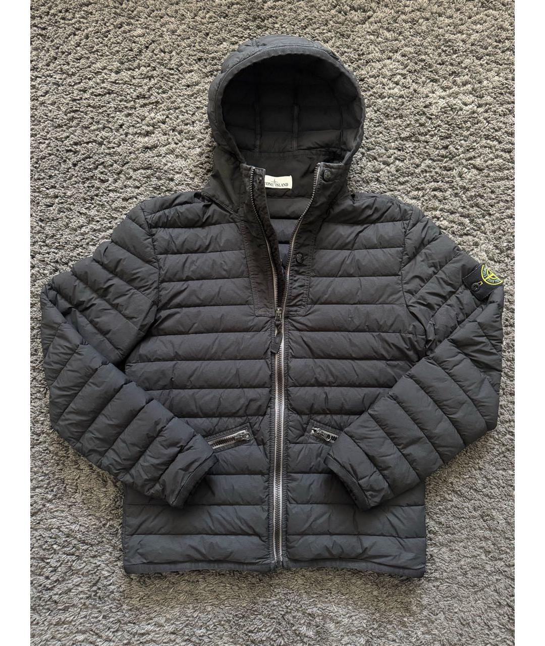 STONE ISLAND Черная полиэстеровая куртка, фото 5