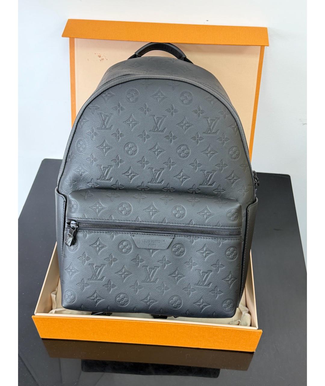 LOUIS VUITTON Черный кожаный рюкзак, фото 8