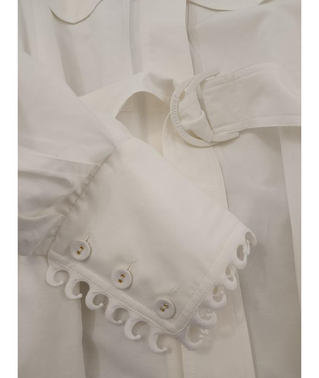 ZIMMERMANN Белое хлопковое повседневное платье, фото 4