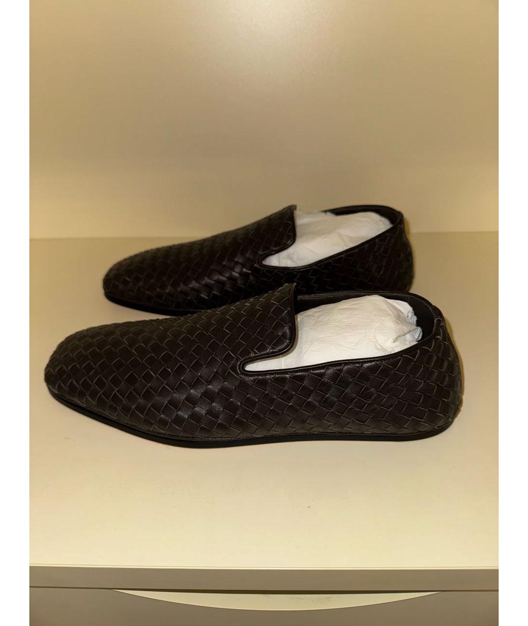 BOTTEGA VENETA Коричневые кожаные лоферы, фото 8