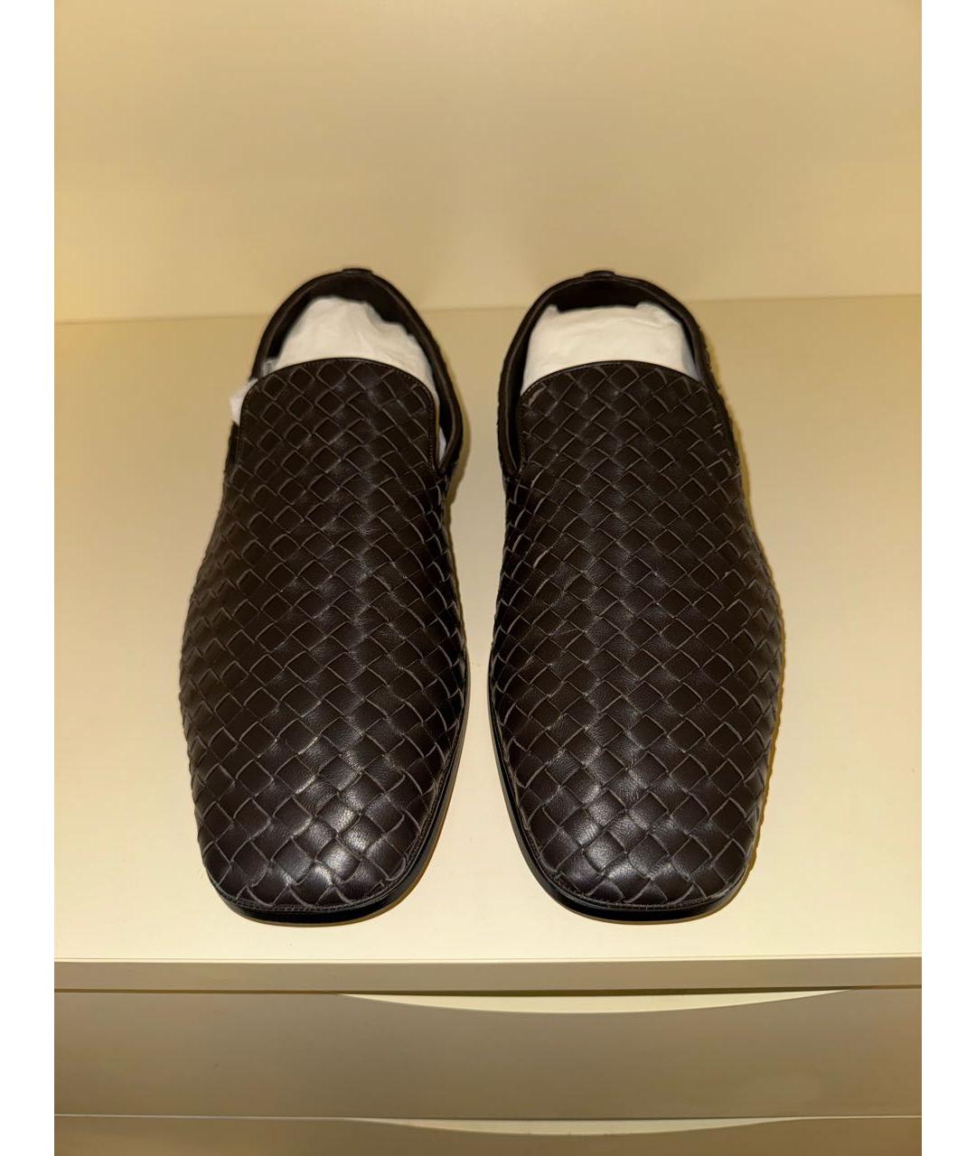 BOTTEGA VENETA Коричневые кожаные лоферы, фото 2
