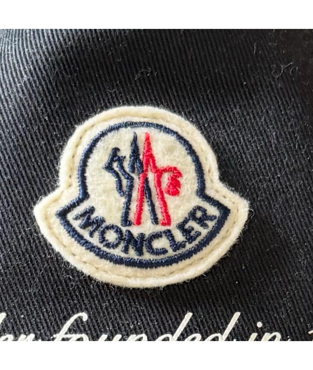 MONCLER Черная хлопковая кепка/бейсболка, фото 4