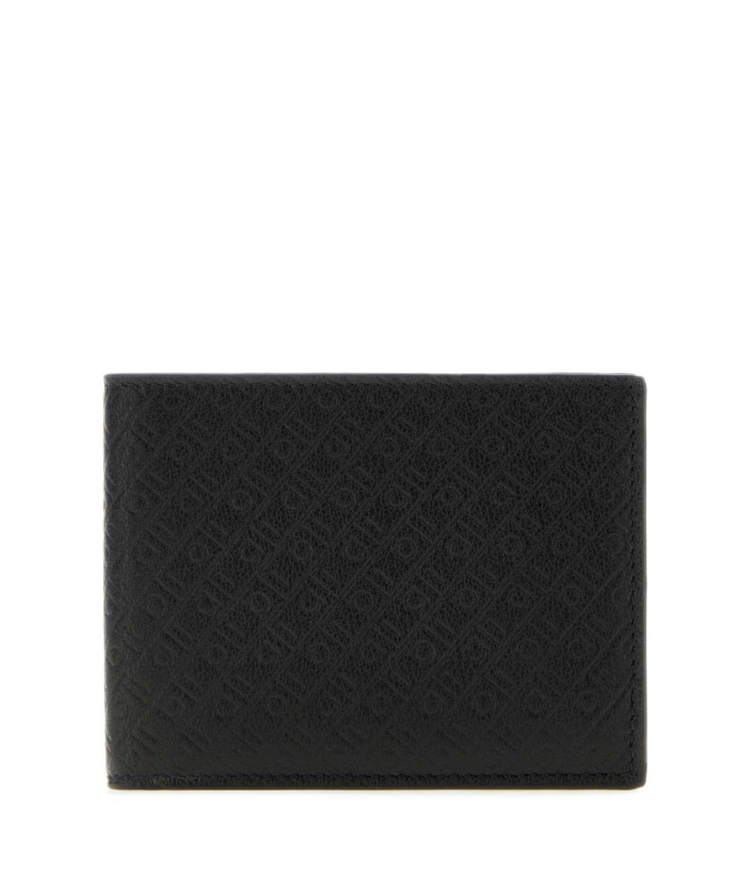 FERRAGAMO Черный кожаный кошелек, фото 1