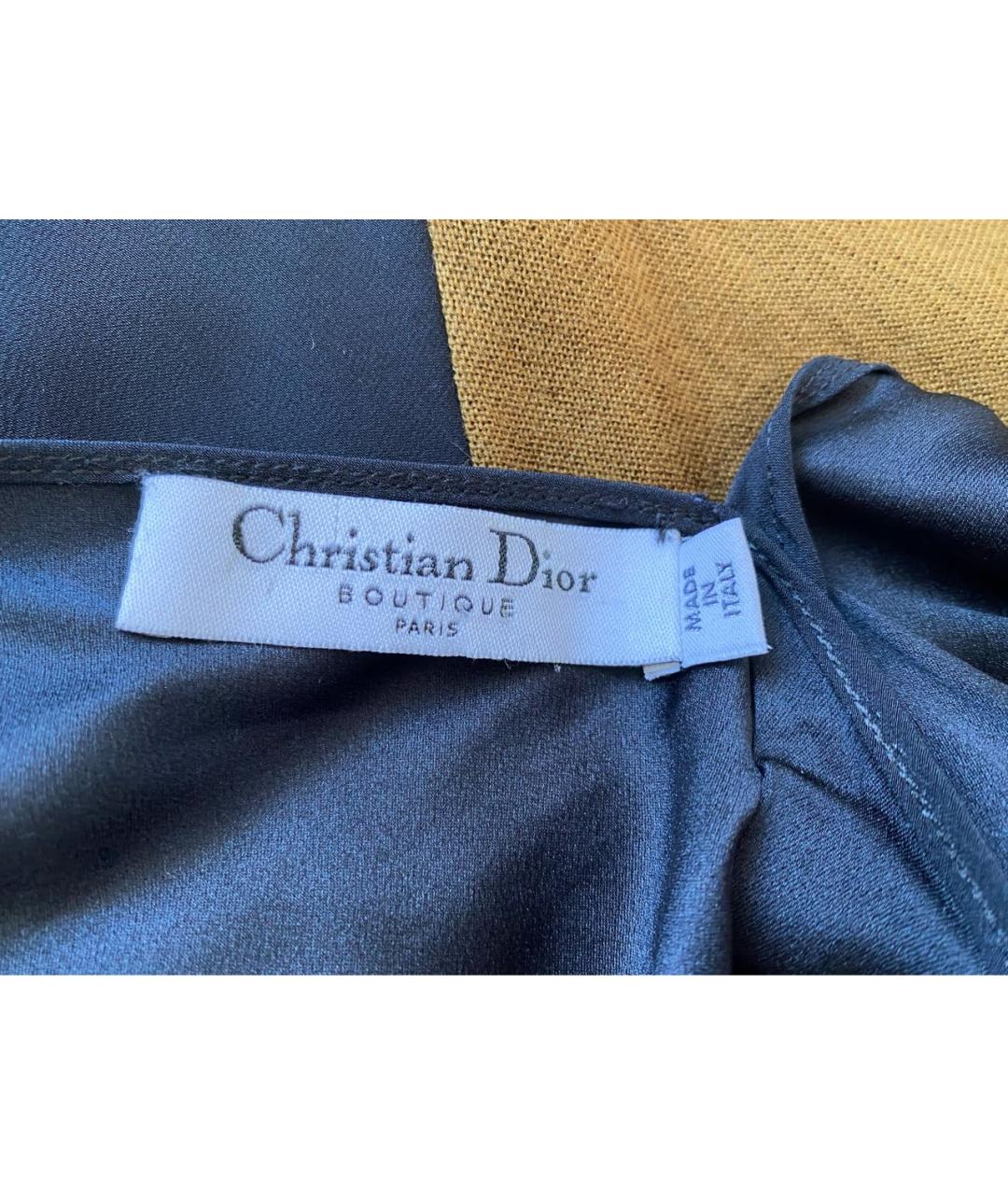 CHRISTIAN DIOR Черная шелковая блузы, фото 4