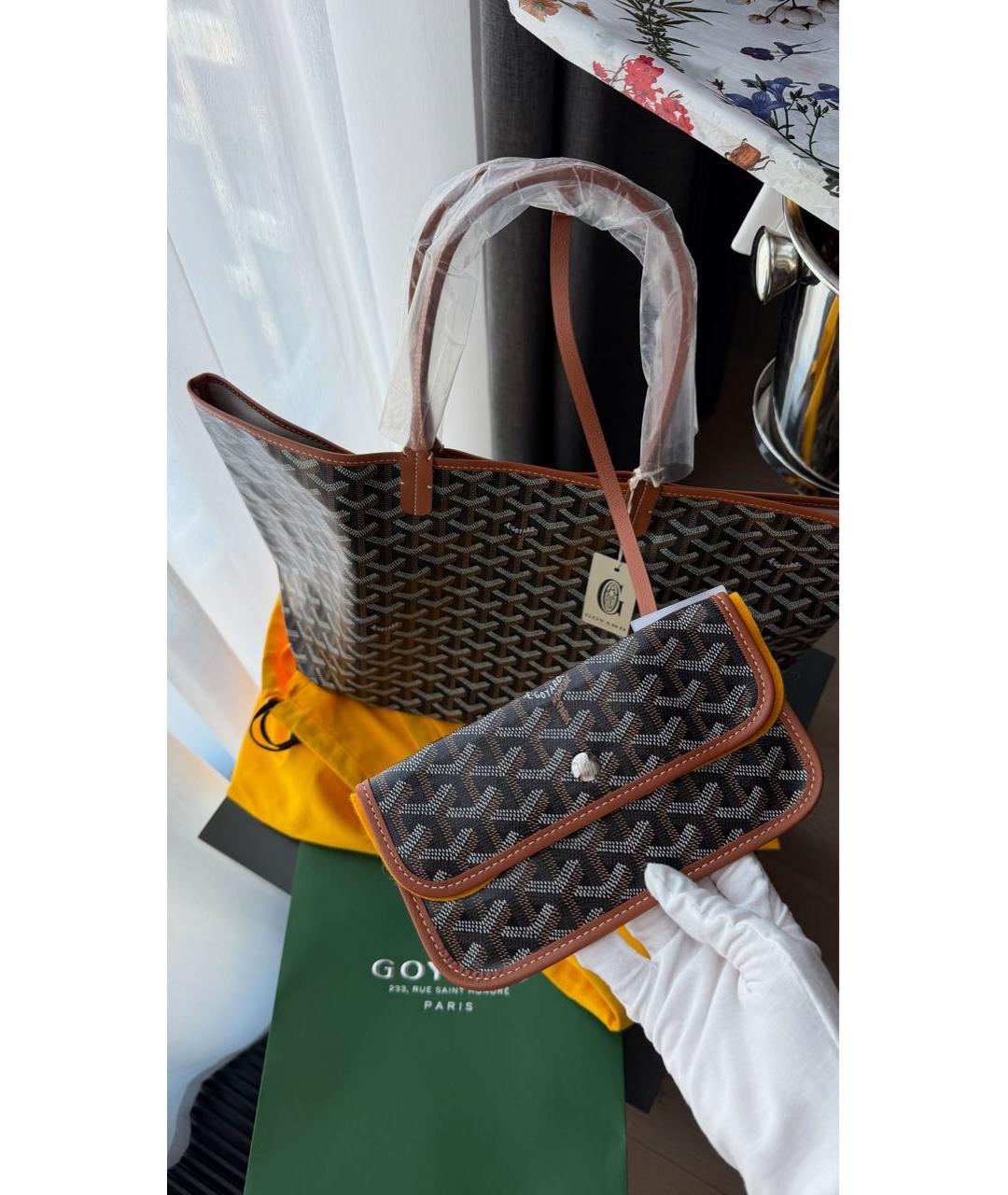 GOYARD Коричневая сумка тоут, фото 8