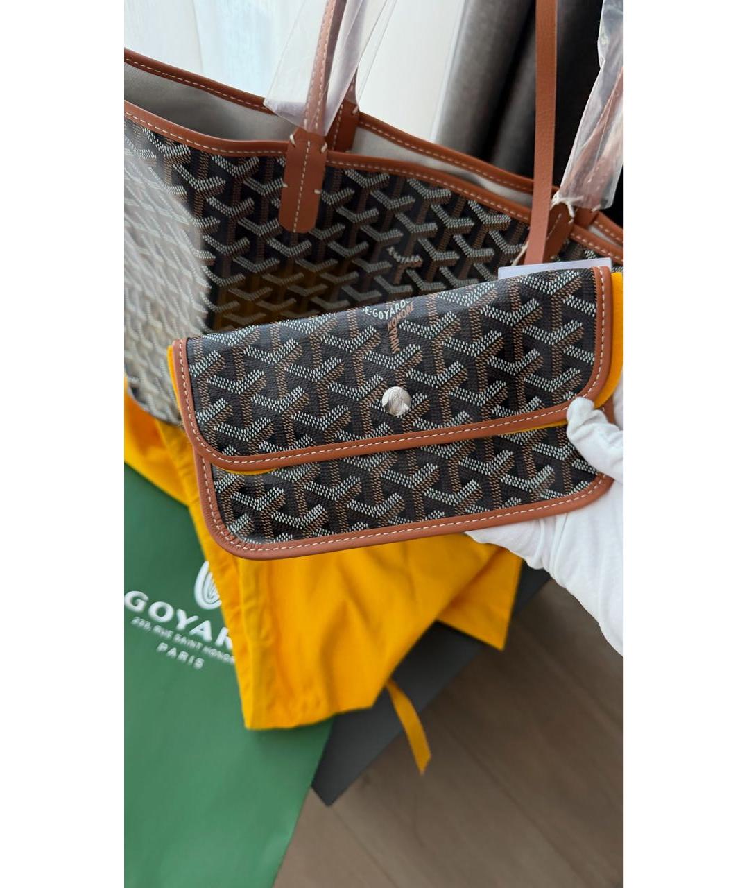 GOYARD Коричневая сумка тоут, фото 7