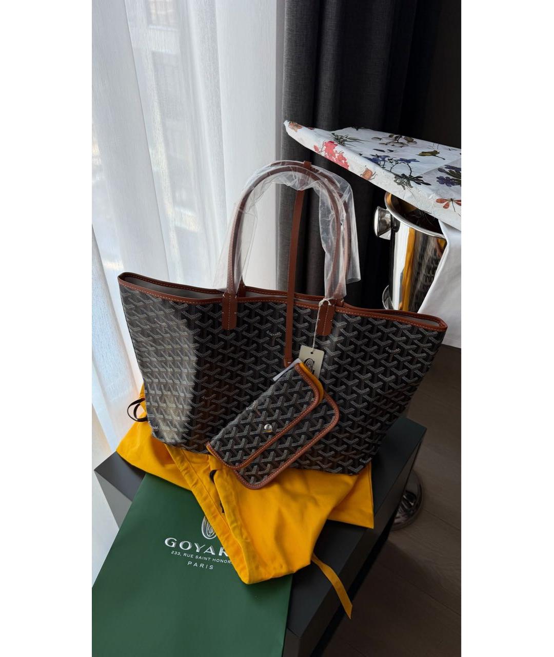 GOYARD Коричневая сумка тоут, фото 3