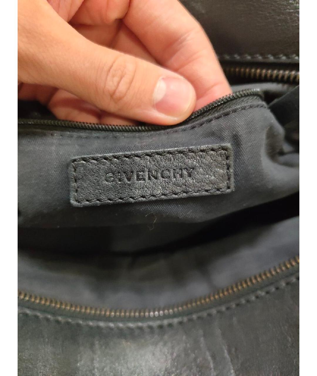 GIVENCHY Черная кожаная сумка тоут, фото 4