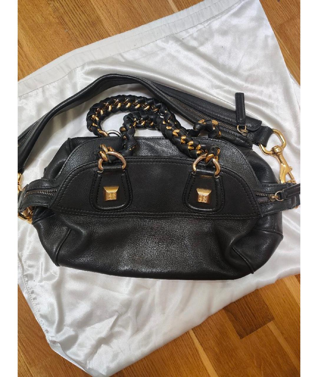 GIVENCHY Черная кожаная сумка тоут, фото 7