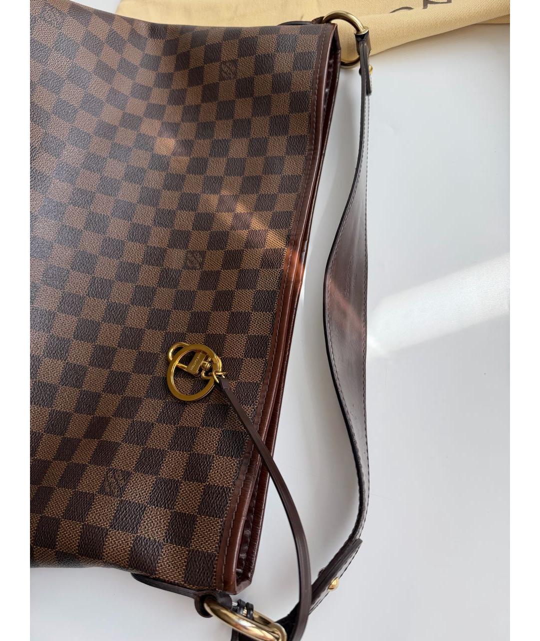 LOUIS VUITTON Коричневая сумка через плечо из искусственной кожи, фото 8