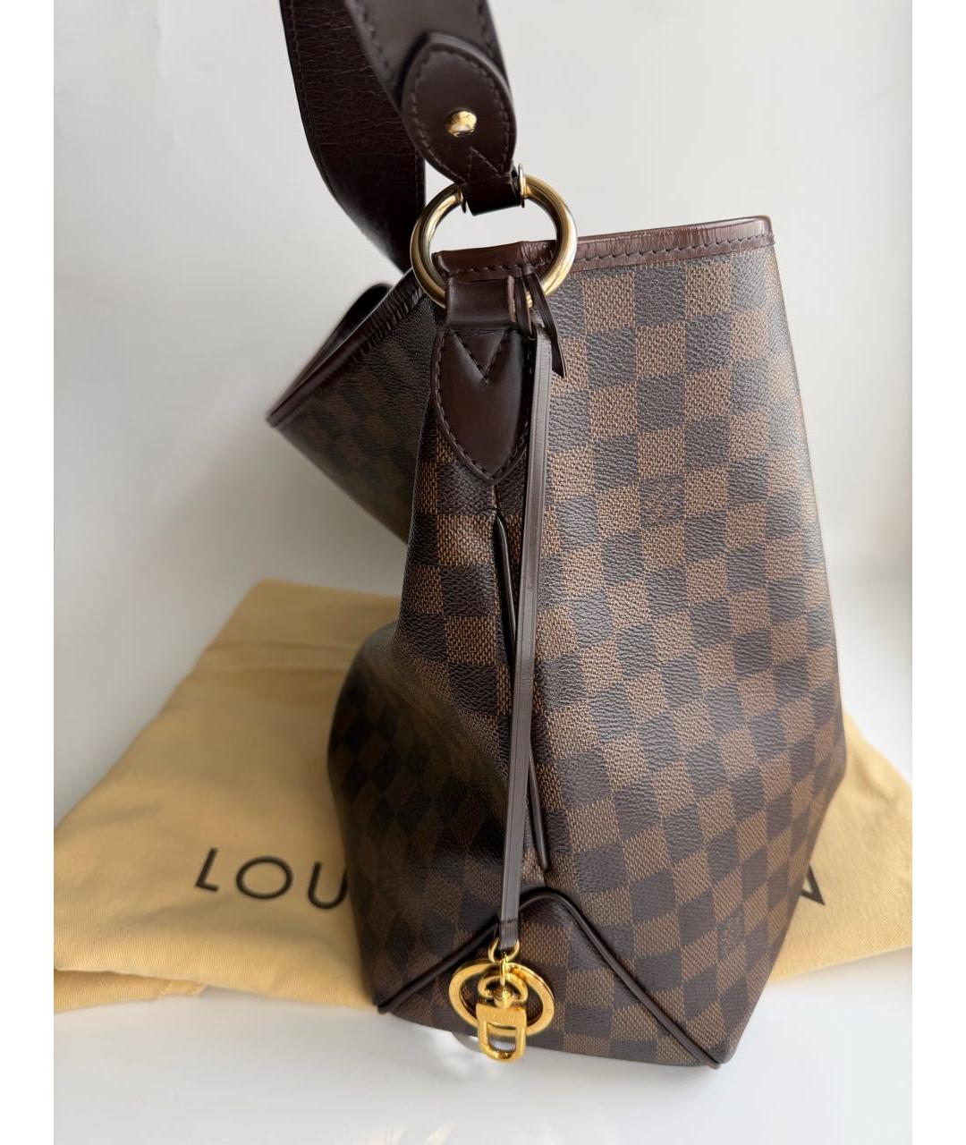 LOUIS VUITTON Коричневая сумка через плечо из искусственной кожи, фото 2